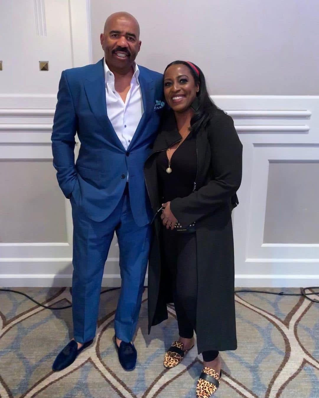 Ayanna Henderson with Steve Harvey at the Vault Conference