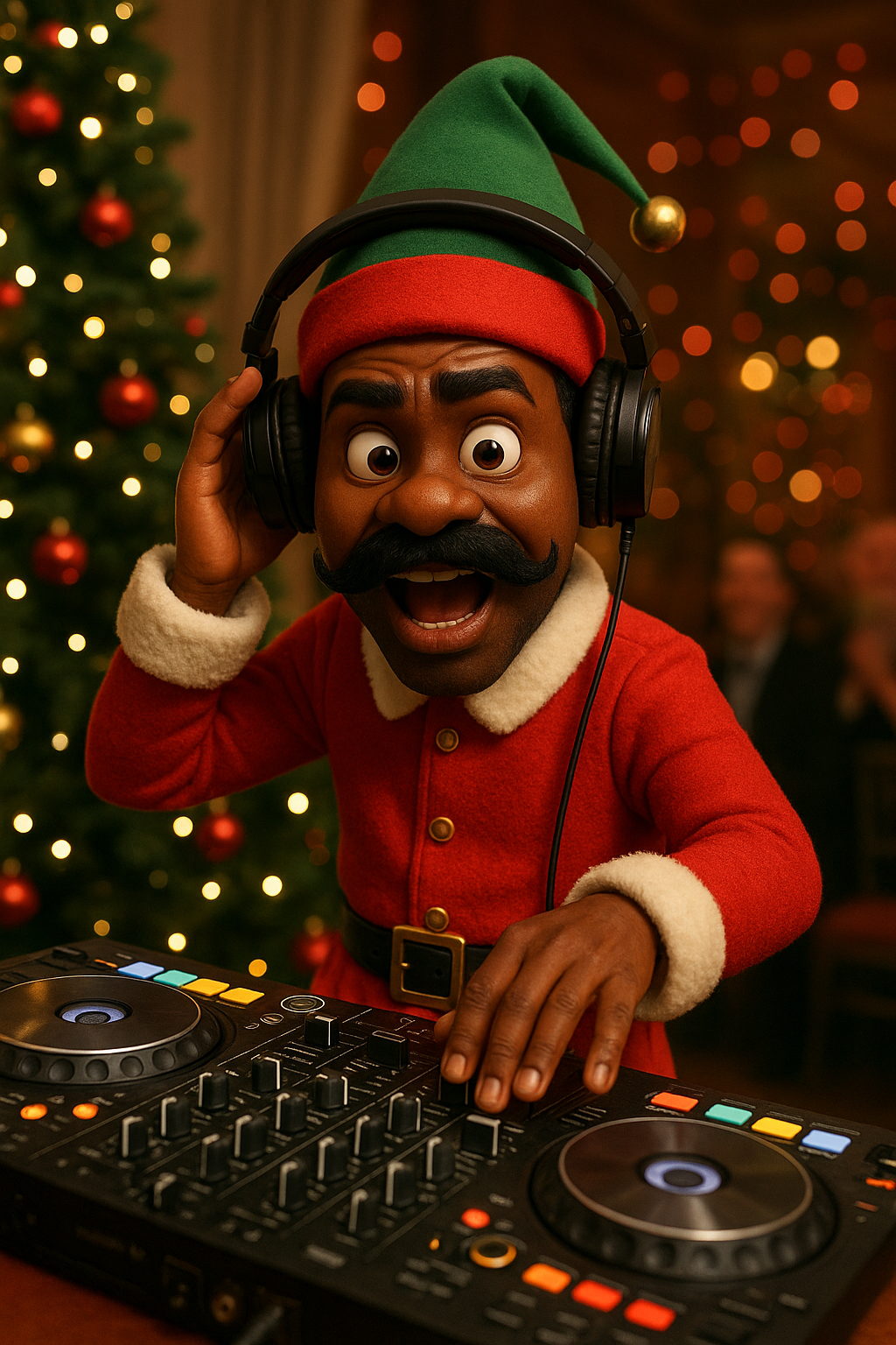 Bad Elf Day 14 — Bad Elf DJ'ing a holiday party
