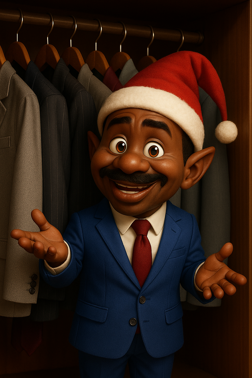 Bad Elf Day 2 — Elf in Steve's Closet Stealing the Suits