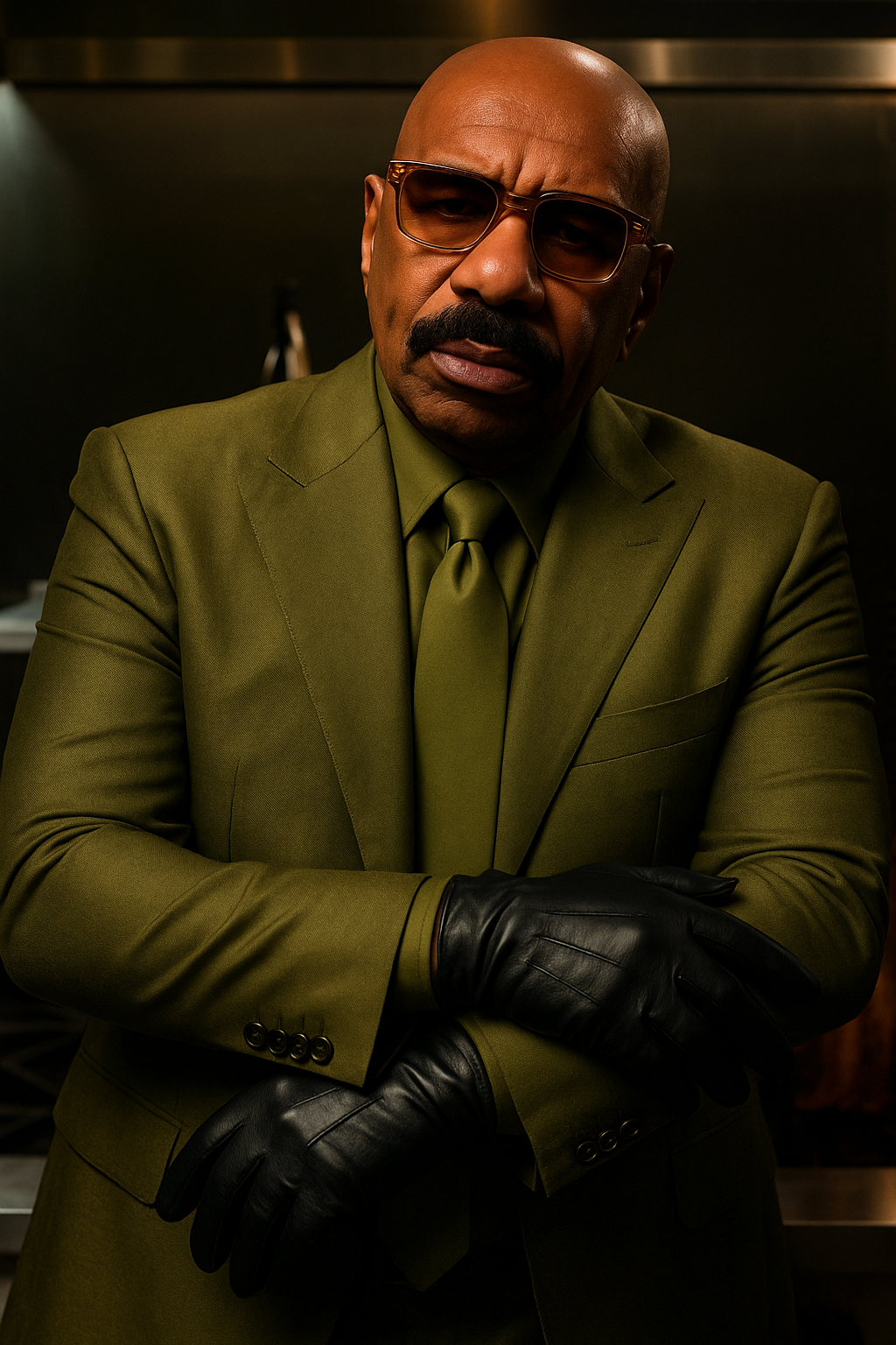 H by Steve Harvey olive tie