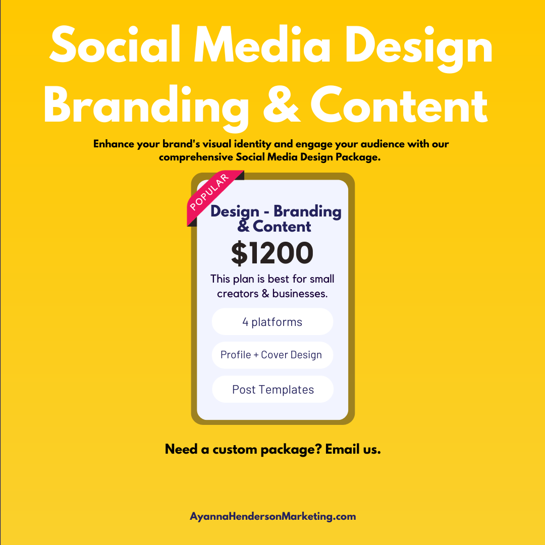 Social Media Design Package - Branding and Content